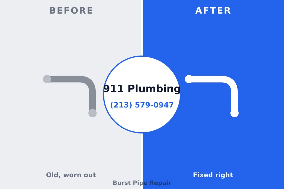Before and after: plumbing repair St. Martinville, LA